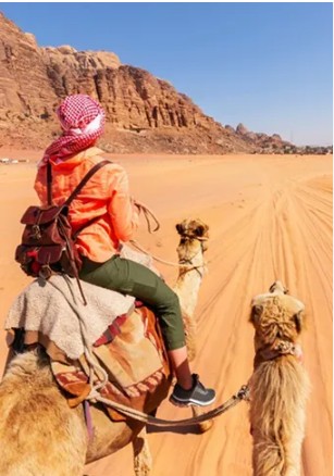 Camel rides and camel tours in Wadi Rum